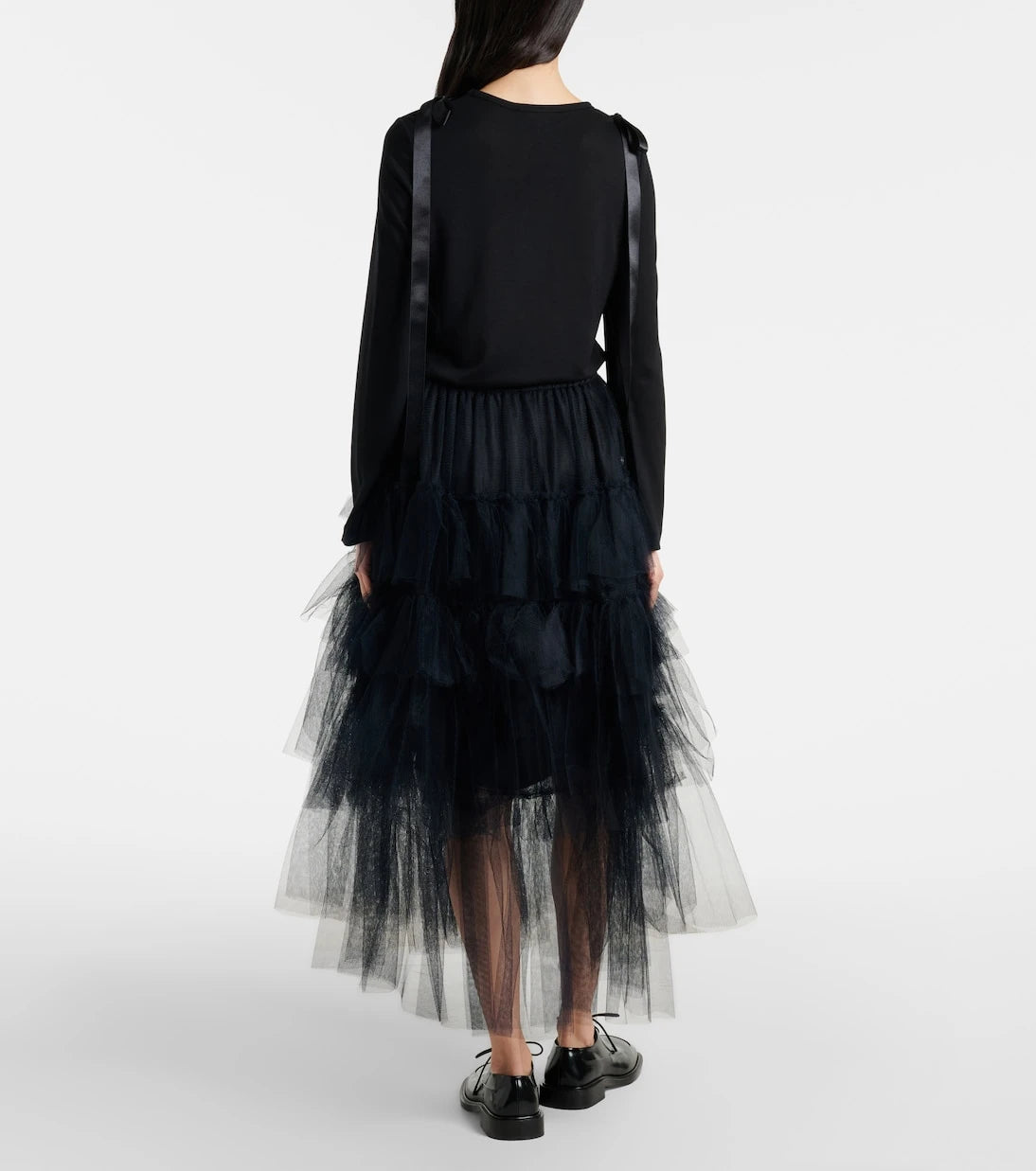 Simone Rocha - Ruffled tulle midi skirt