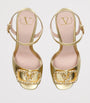 Metallic Leather VLogo Signature Platform Sandals 115