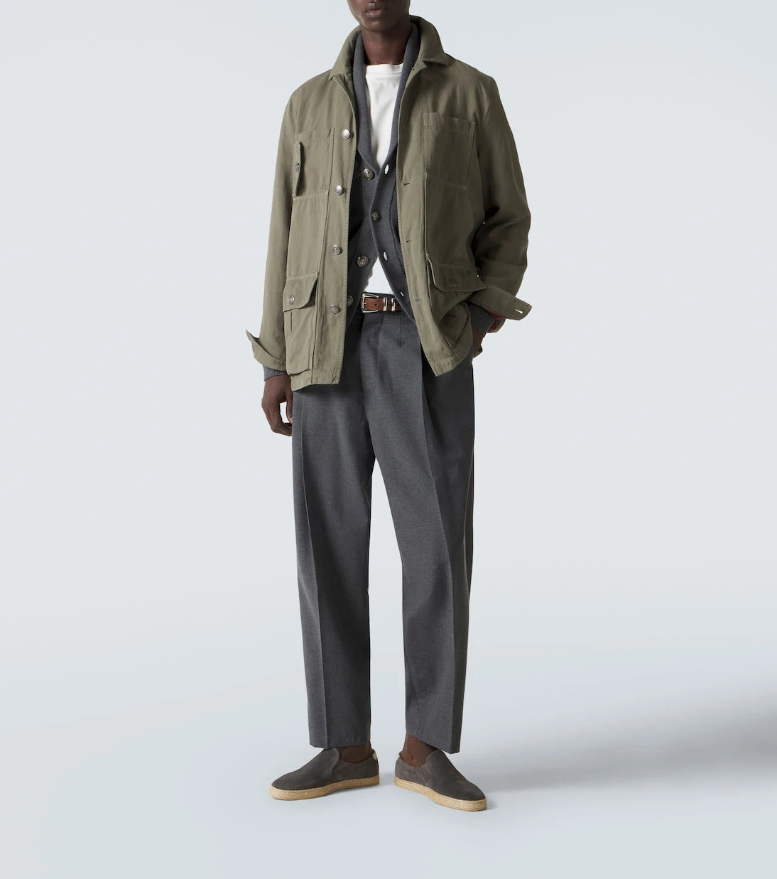 Brunello Cucinelli - Intarsia cotton cardigan