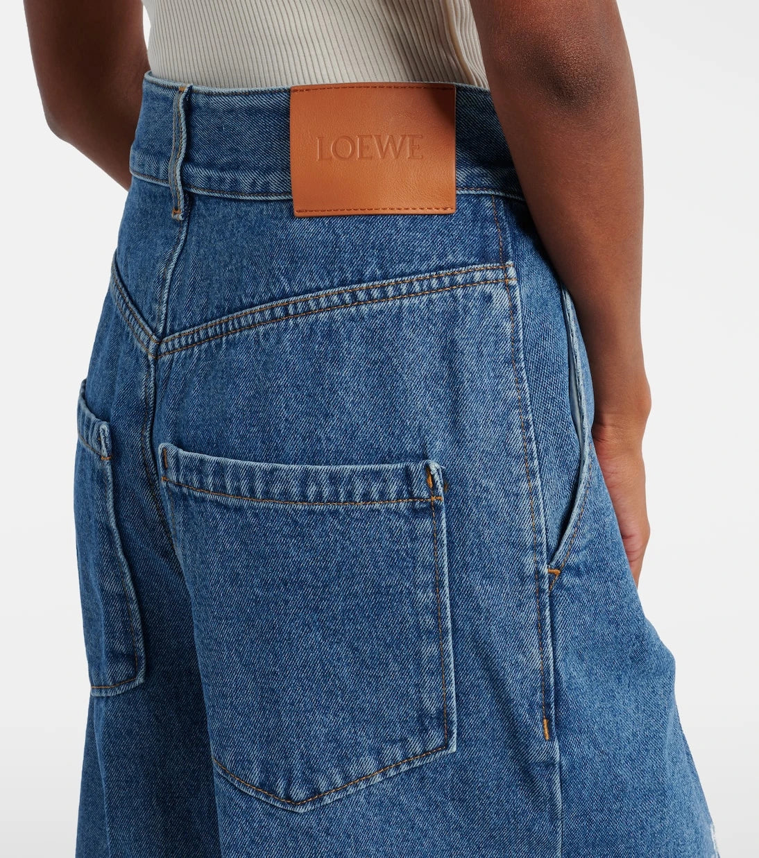 Loewe - Anagram denim Bermuda shorts