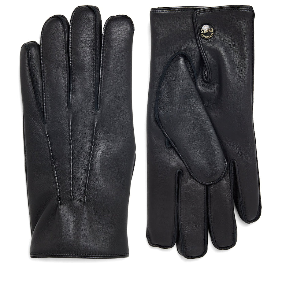 DENTS Leather Fur-Lined Lumley Gloves