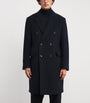 Blue Double-Breasted Overcoat