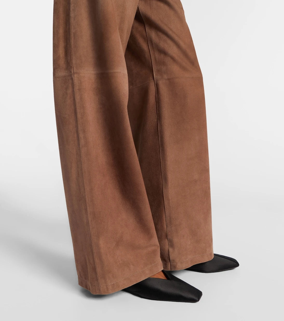 'S Max Mara - Fulmine suede wide-leg pants