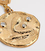Small Yellow Gold and Diamond Snake Coin Charm