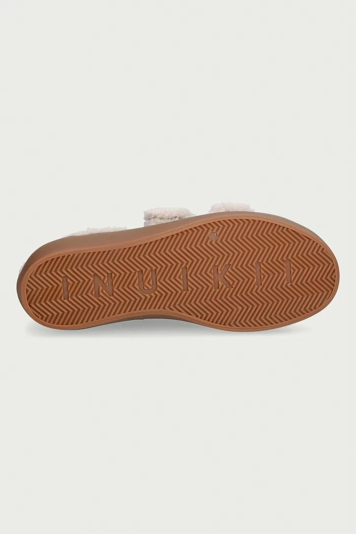 Inuikii Shearling Low Velcro Buckle süet kadın sneaker