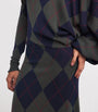 A.W.A.K.E. Mode Multi Merino Wool Argyle Maxi Dress