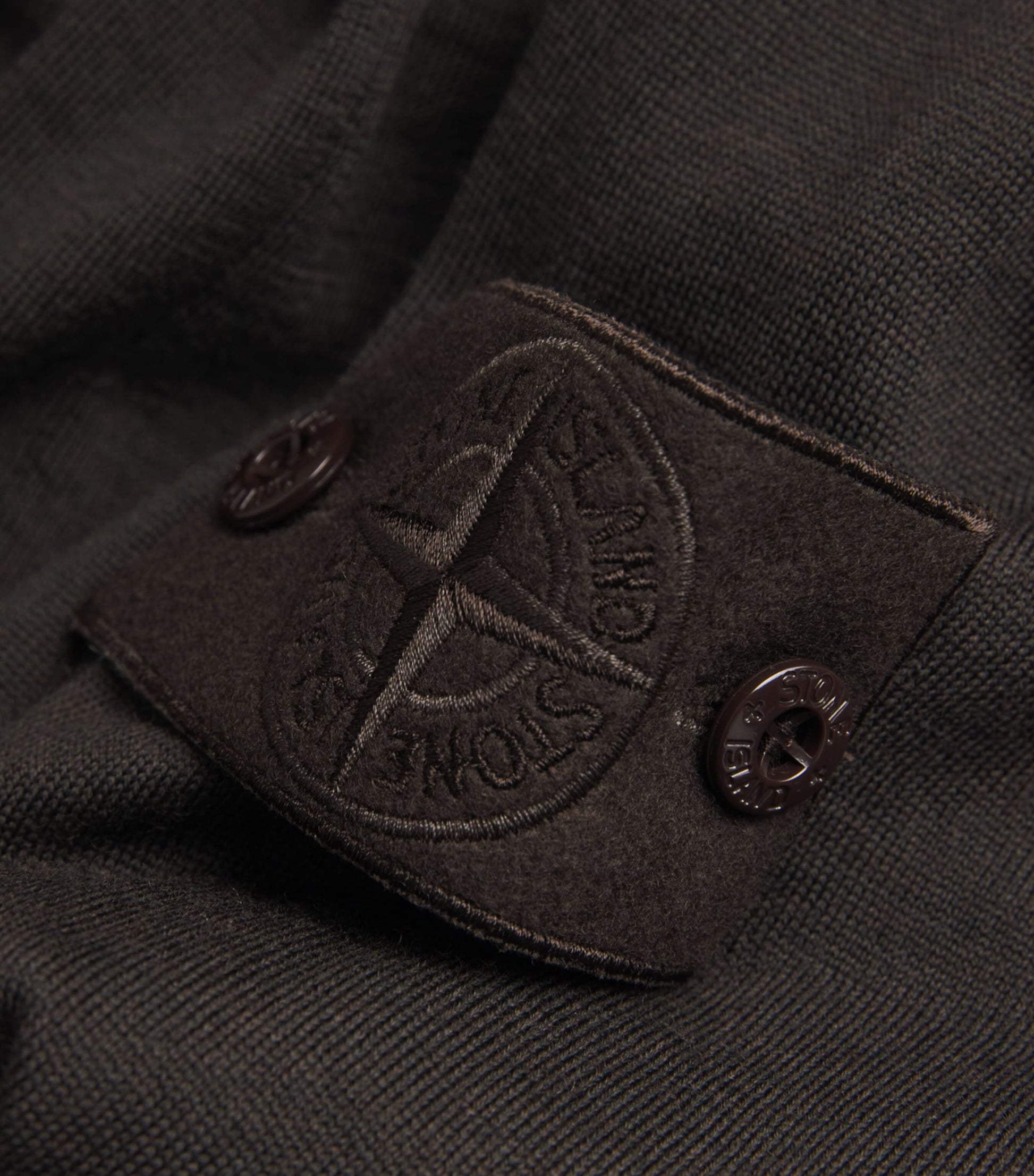 Stone Island Brown Wool Ghost Sweater