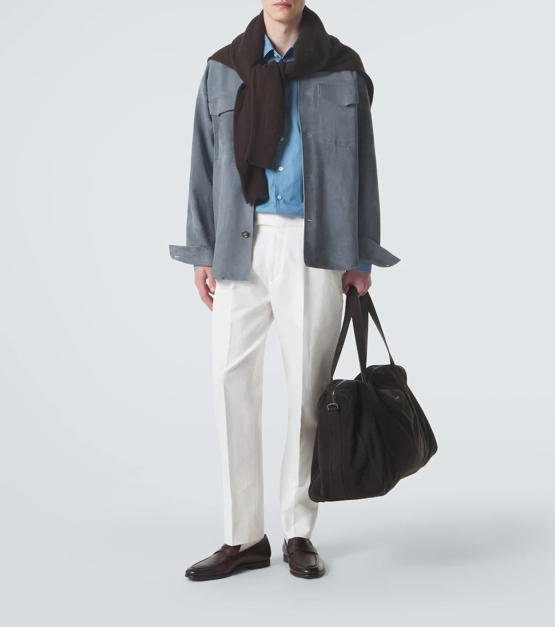 Zegna - Cotton and linen straight pants