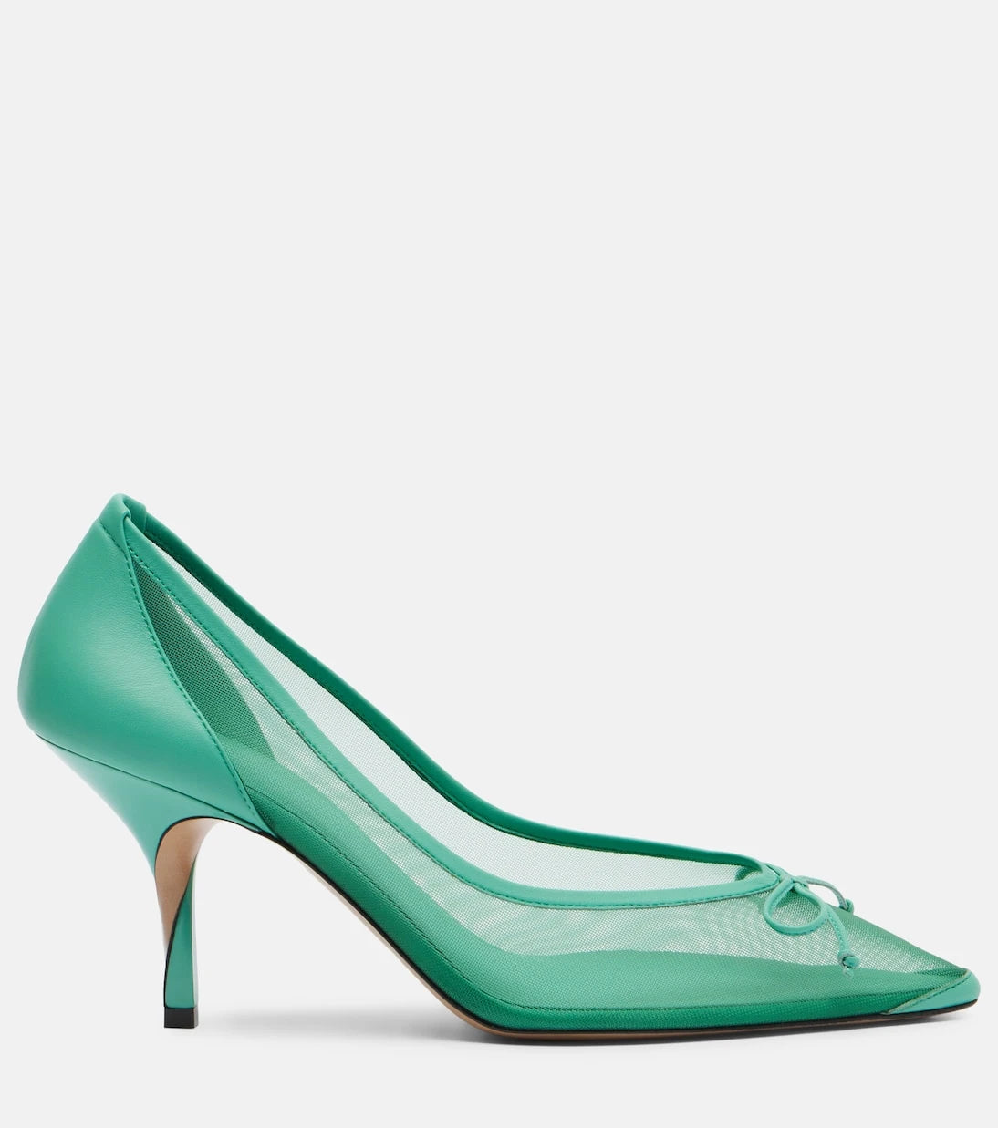 Jacquemus - Tourni 80 leather-trimmed mesh pumps