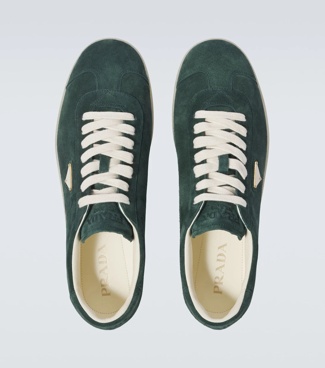 Prada - Lane logo suede sneakers