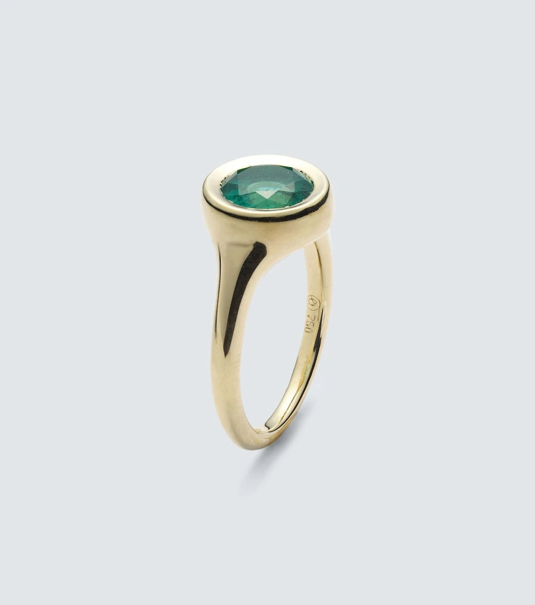 Octavia Elizabeth - Lenny 18kt gold ring with emerald