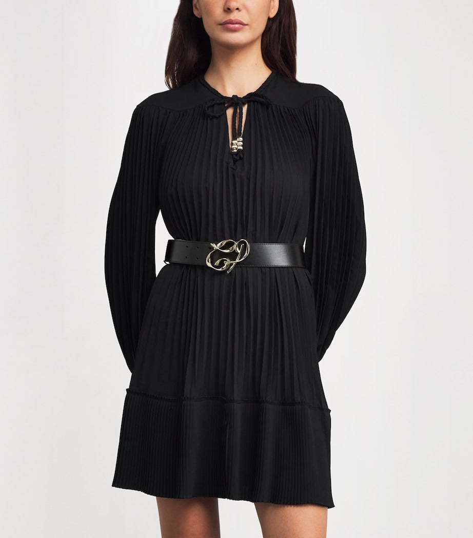 Claudie Pierlot Black Suede Monogram Belt