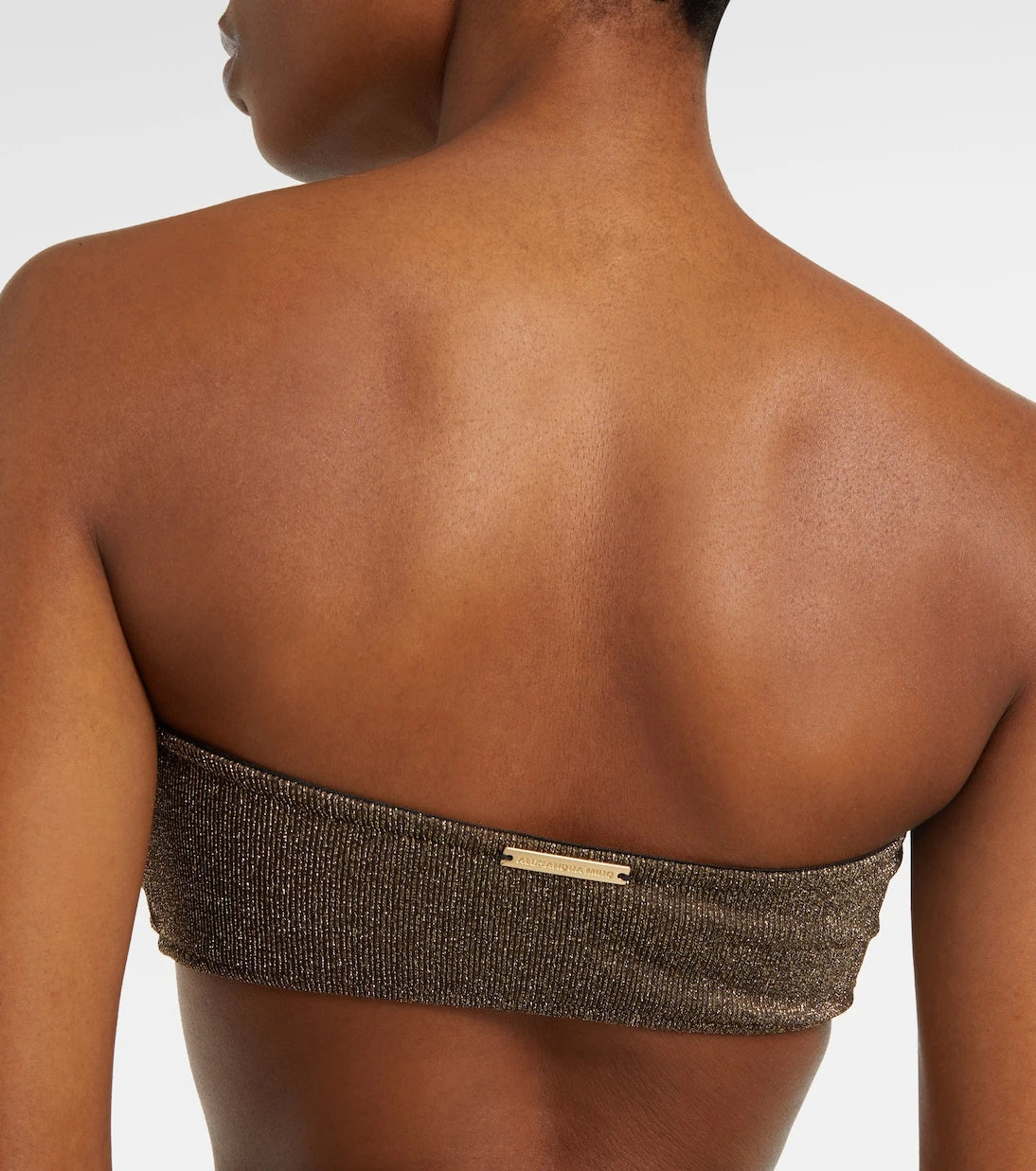 Alexandra Miro - Carlotta lamé bandeau bikini top