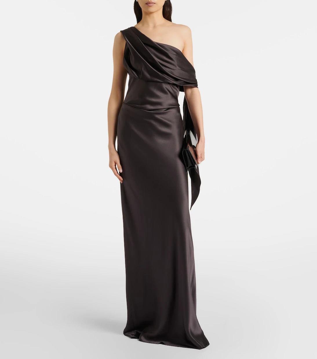 The Sei - Draped one-shoulder silk satin gown