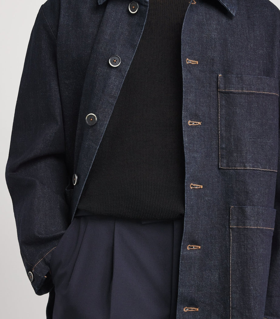 Barena Black Linen-Cotton T-Shirt