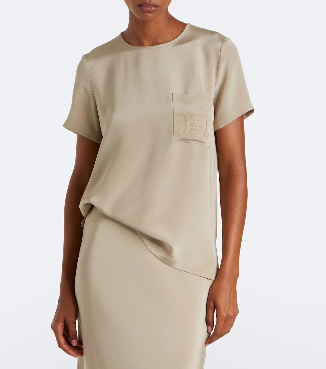 Max Mara - Logo silk top