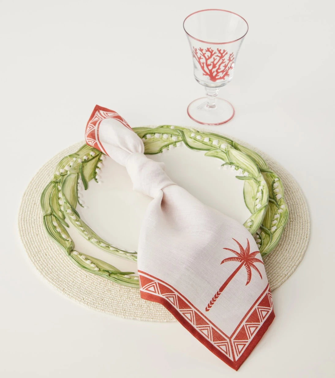 Les-Ottomans - Crab set of 2 beaded placemats
