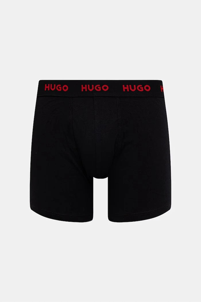 HUGO erkek pamuklu elastan boxer BOXERBR TRIPLET PACK 3'lü