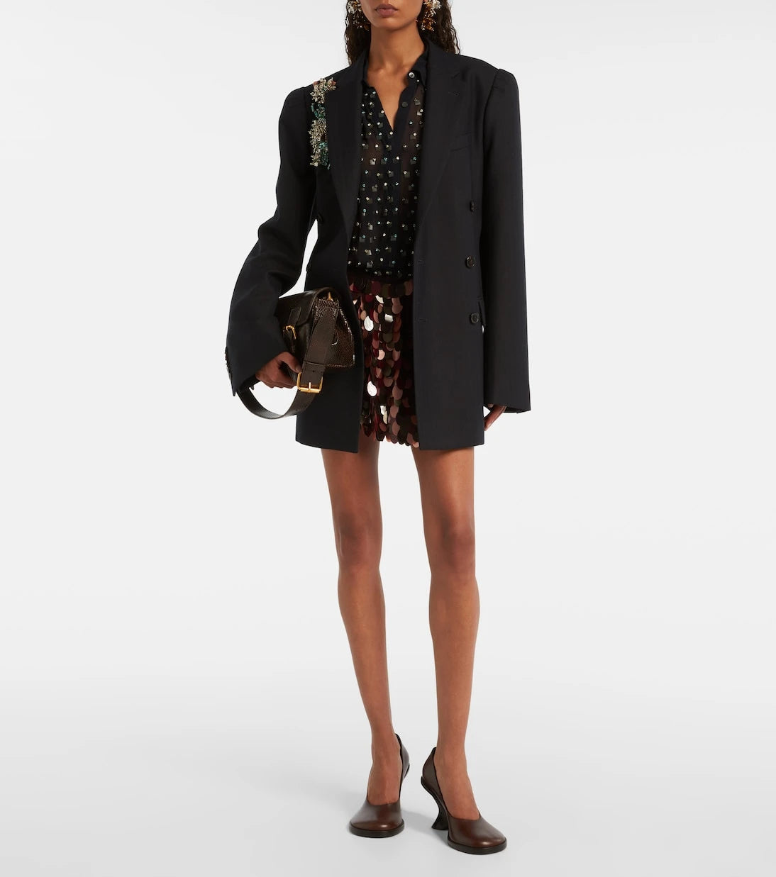 Dries Van Noten - Sequined miniskirt