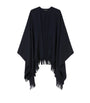 Marina Rinaldi Blue Virgin Wool Odessa Poncho