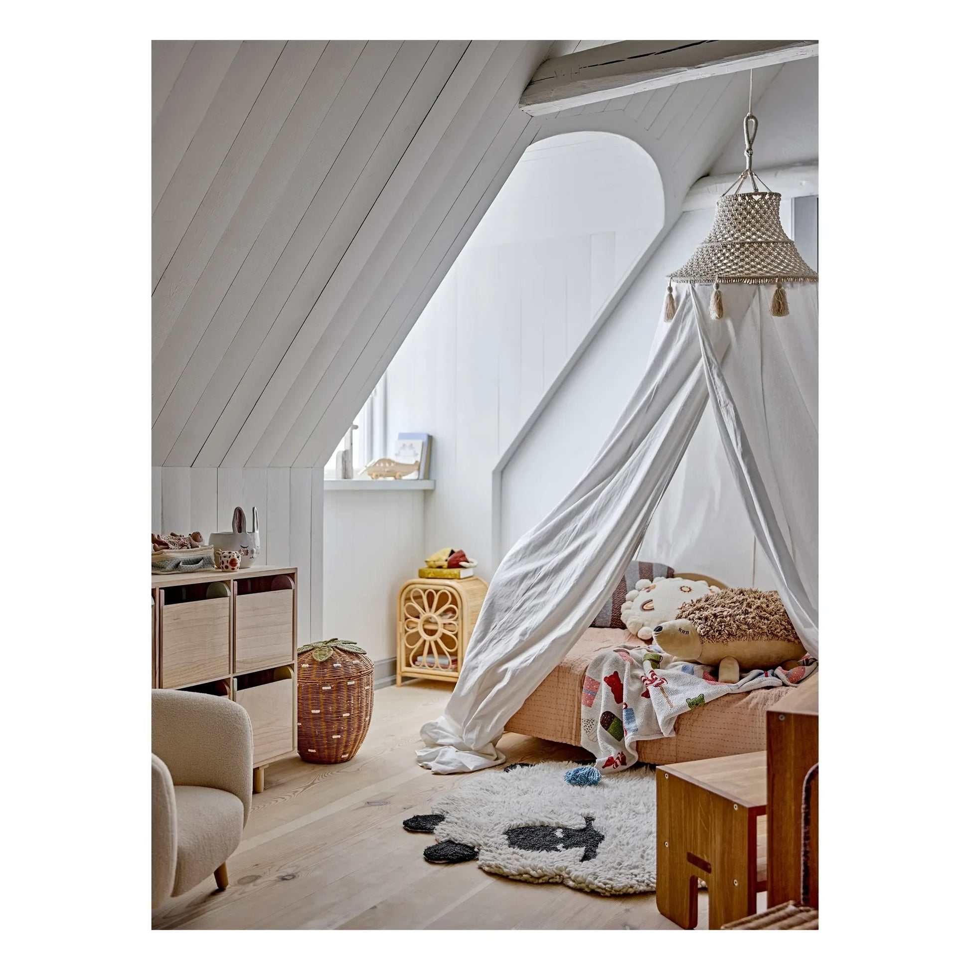 Bloomingville Mini - Dolly rug | White