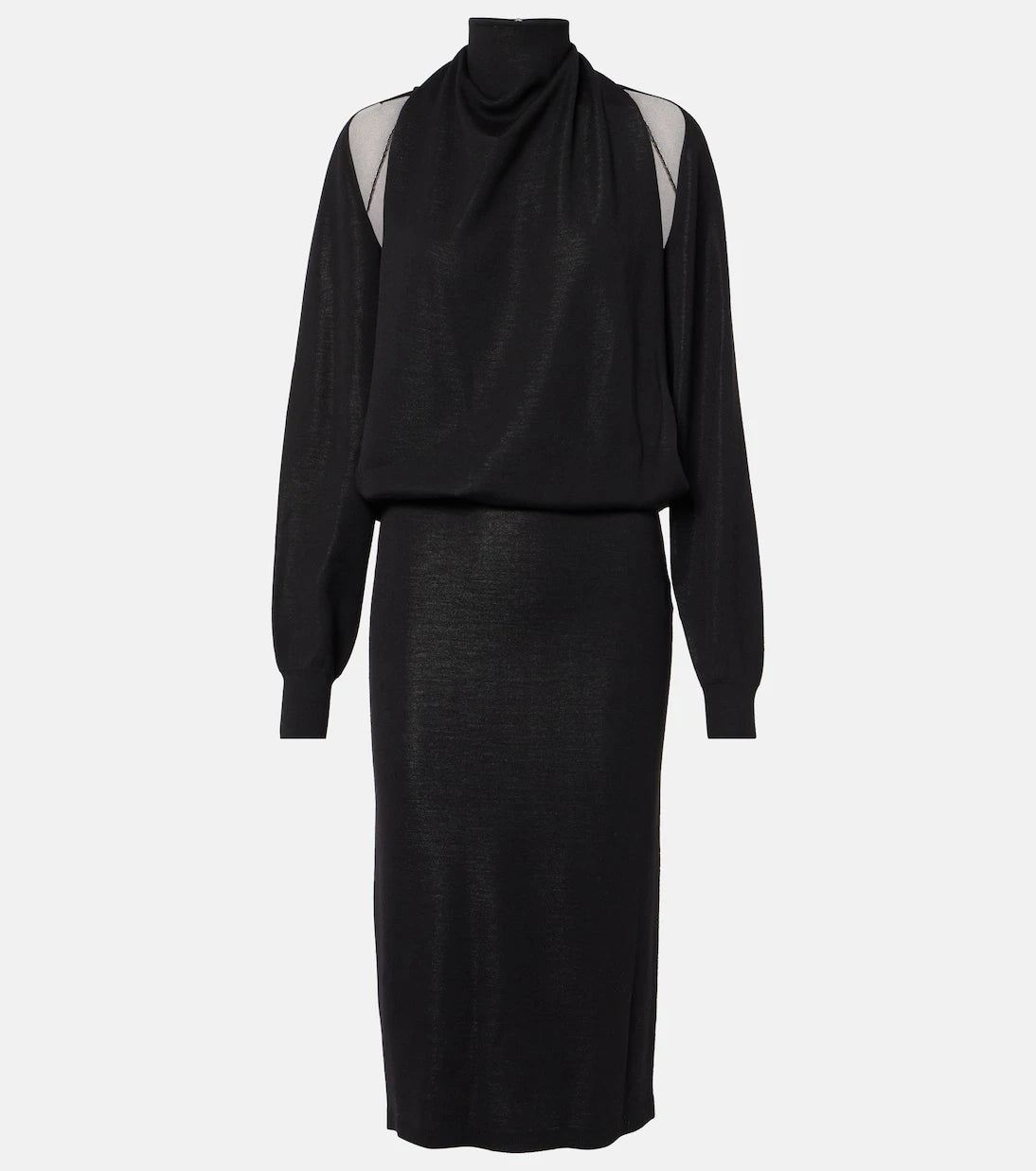 Alaïa - Pencere Detaylı midi elbise