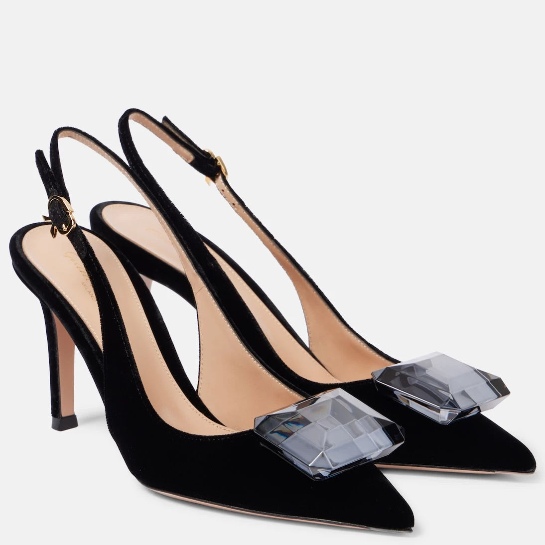Gianvito Rossi - Jaipur 85 velvet slingback pumps