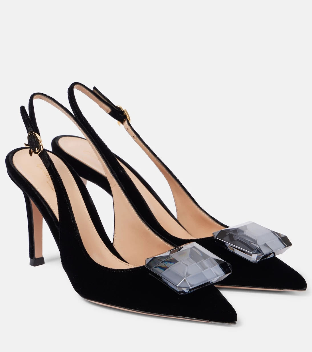 Gianvito Rossi - Jaipur 85 velvet slingback pumps