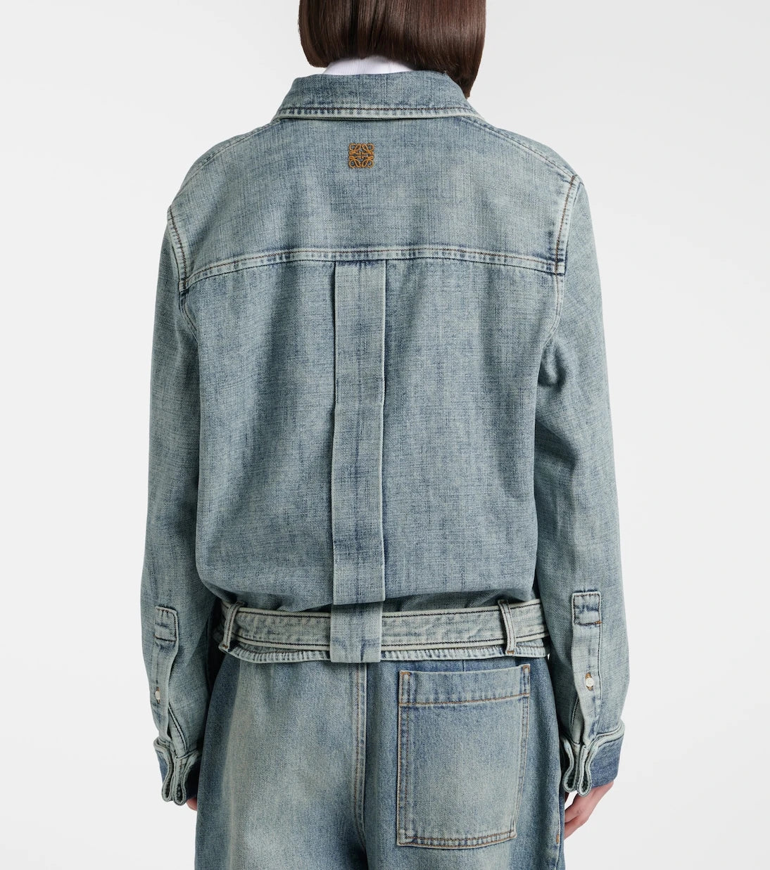 Loewe - Draped belted denim shirt