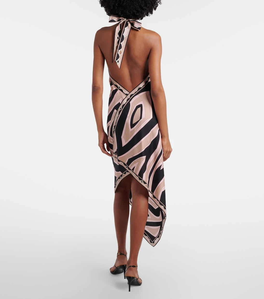 Pucci - Labirinto halterneck silk twill midi dress