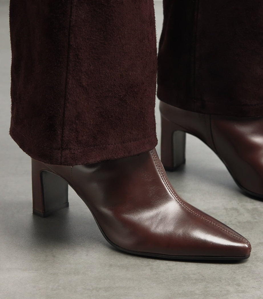 Claudie Pierlot Brown Leather Ankle Boots 70