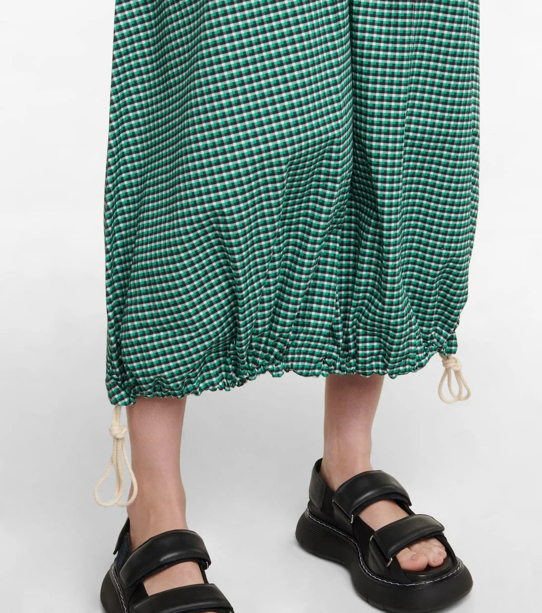 Plan C - Checked cotton dress