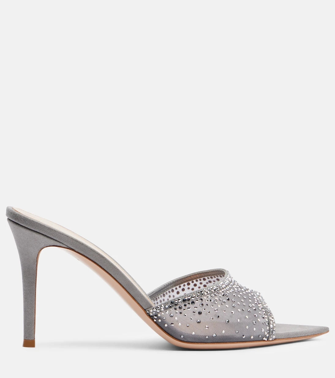 Gianvito Rossi - Rania 85 embellished organza mules