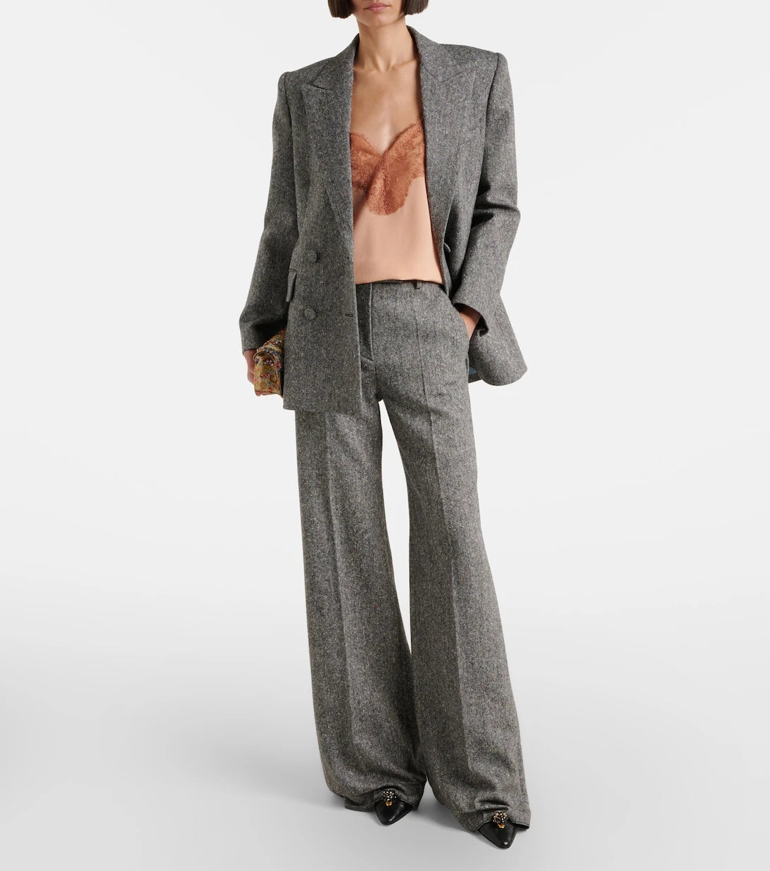 Valentino - Lace-trimmed silk crêpe de chine camisole