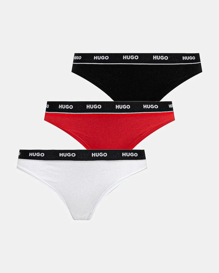 HUGO Tanga (3 Çift) TRIPLET THONG STRIPE