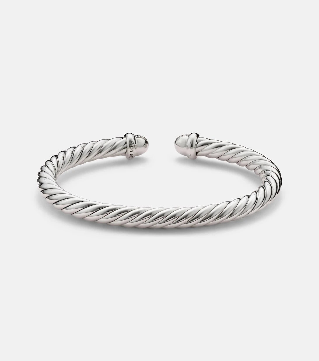 David Yurman - Cable Flex® sterling silver cuff bracelet with diamonds