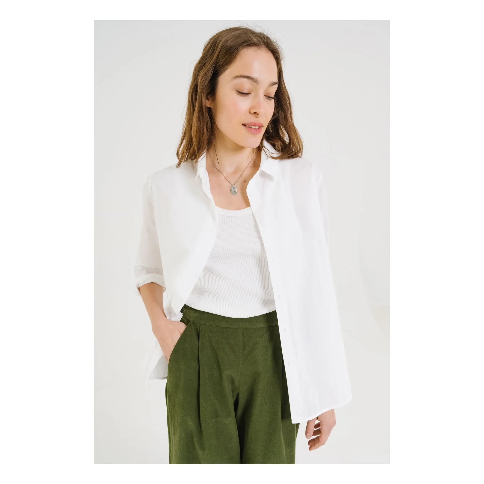 Sacrécoeur - Julie Cotton Poplin Shirt | White