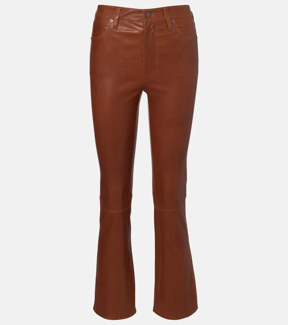 Frame - Reboot Crop leather bootcut pants