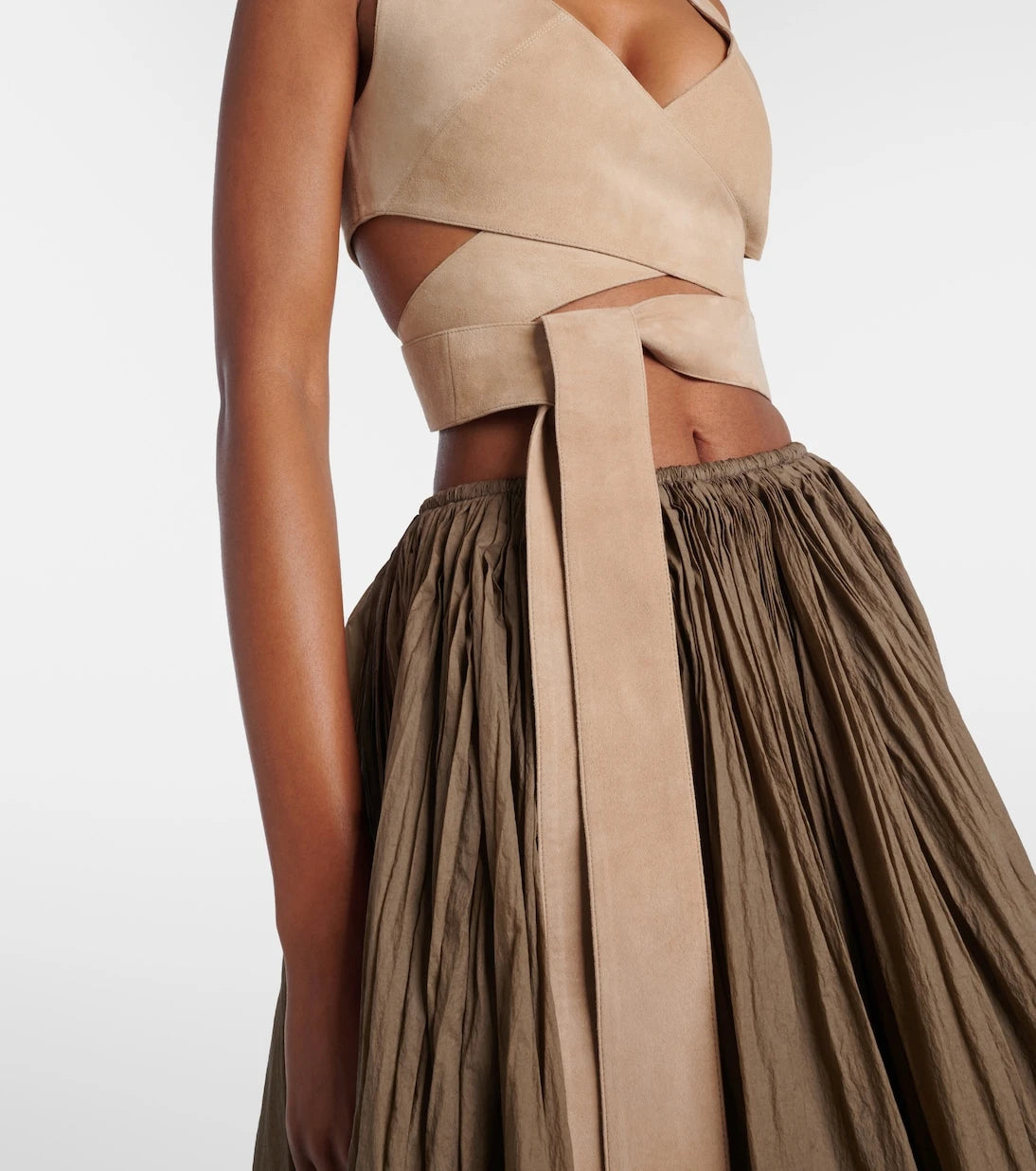 Alaïa - Suede wrap top