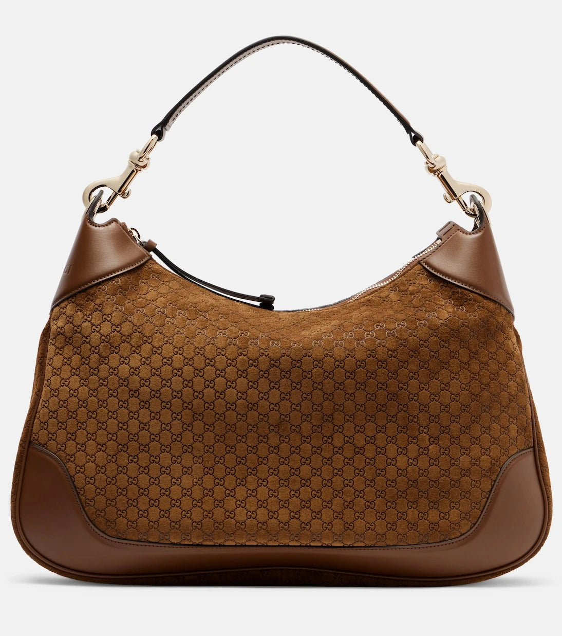 Gucci - حقيبة كتف Gucci B متوسطة من الشمواه
