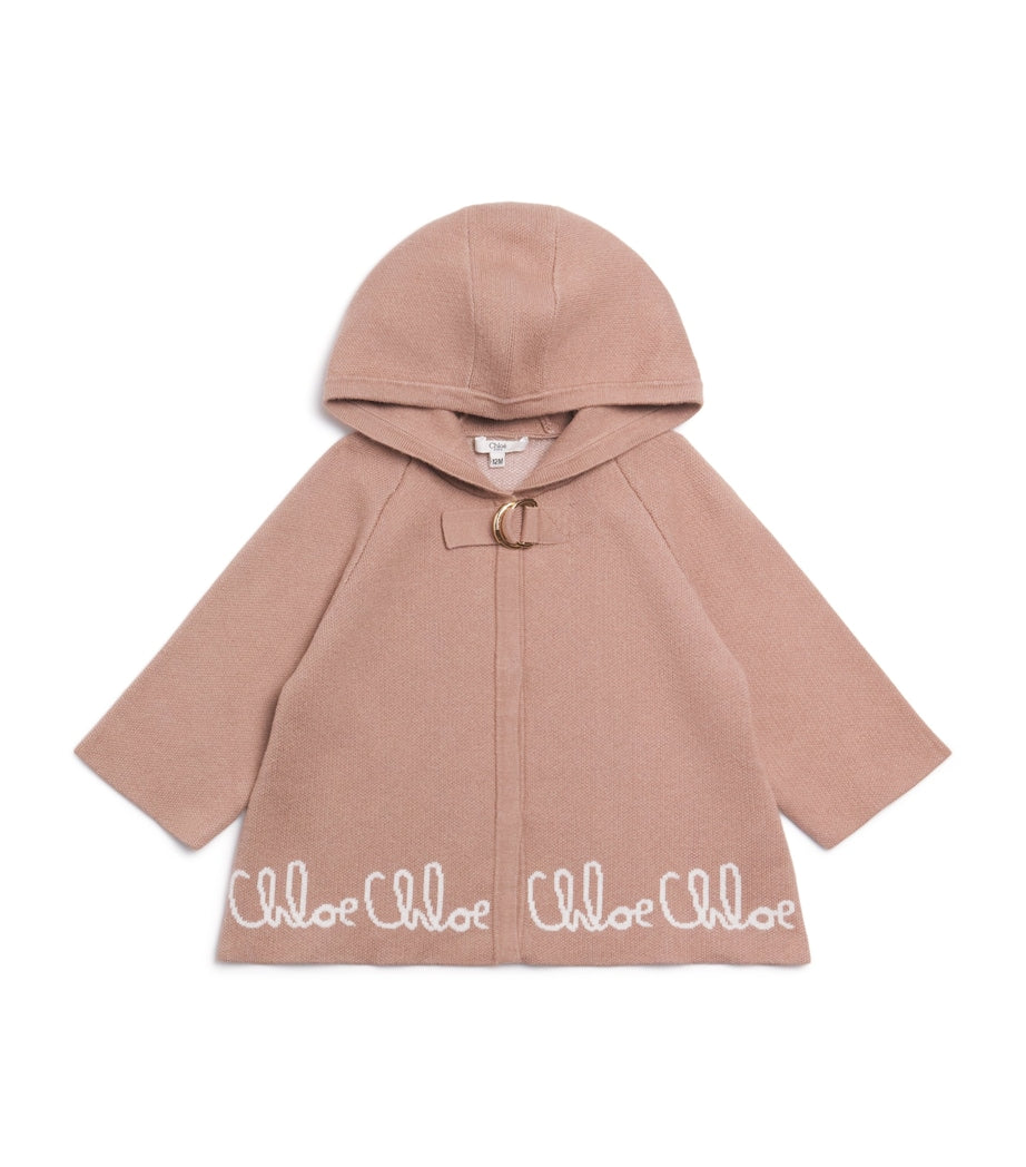 Chloé Kids Cotton-Cashmere Cape Coat (2-3 Years)