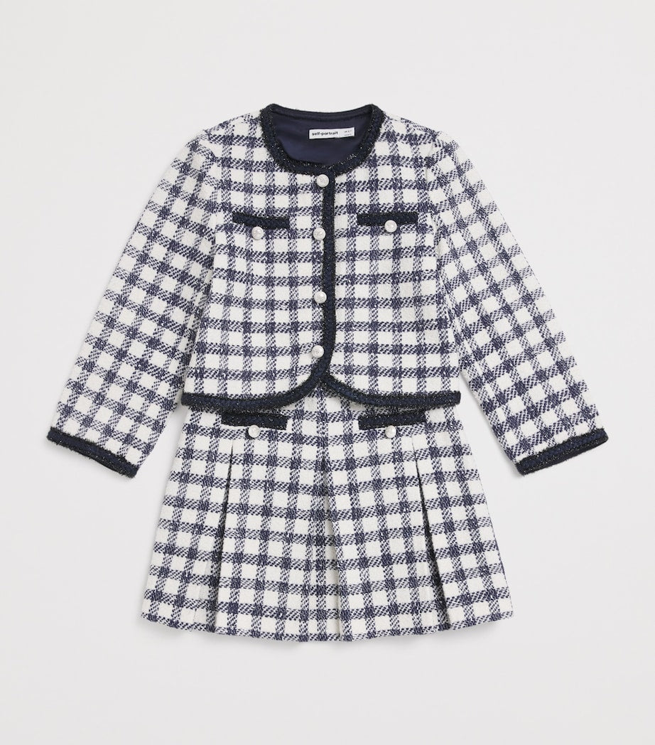 Self-Portrait Kids Check Bouclé Jacket (3-12 Years)