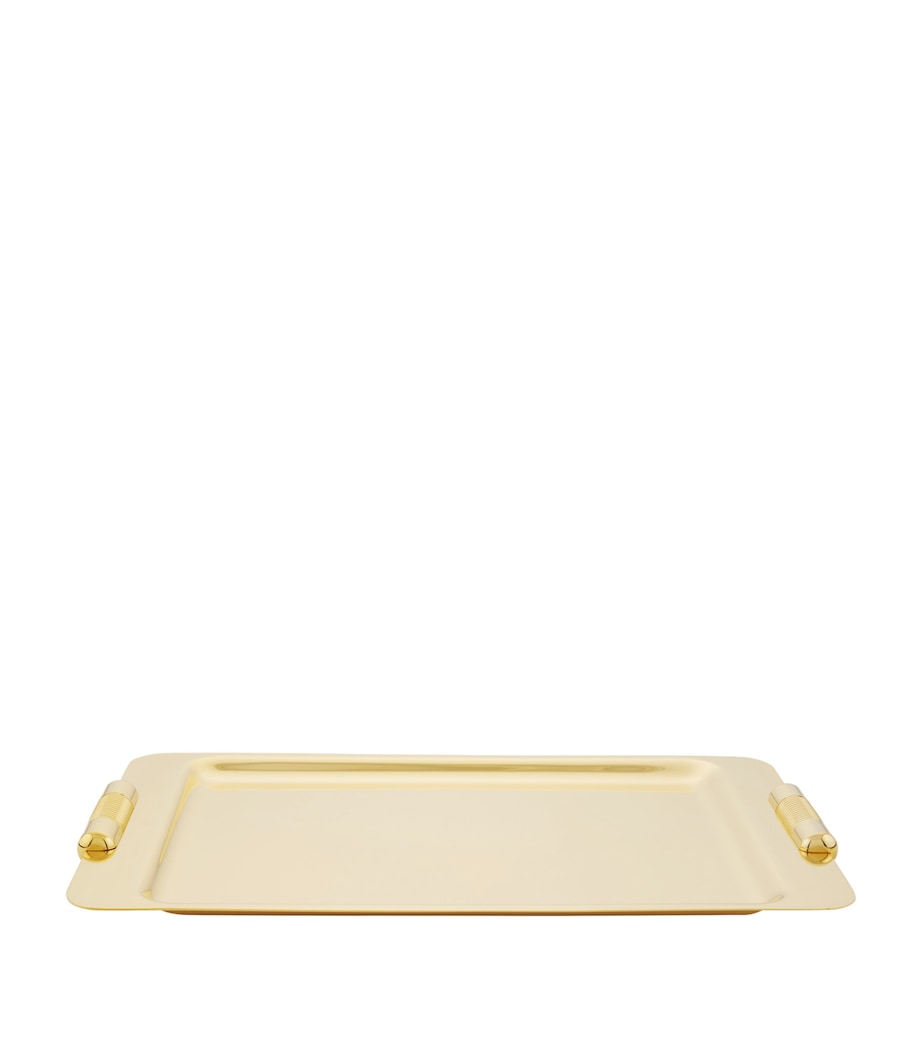 Large Cylinder Gold-Plated Tray