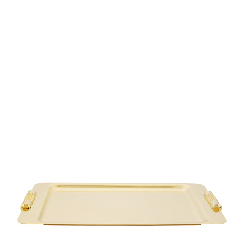 Large Cylinder Gold-Plated Tray