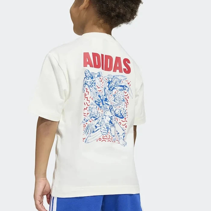 adidas çocuklar için pamuk ve elastanlı Marvel tişört