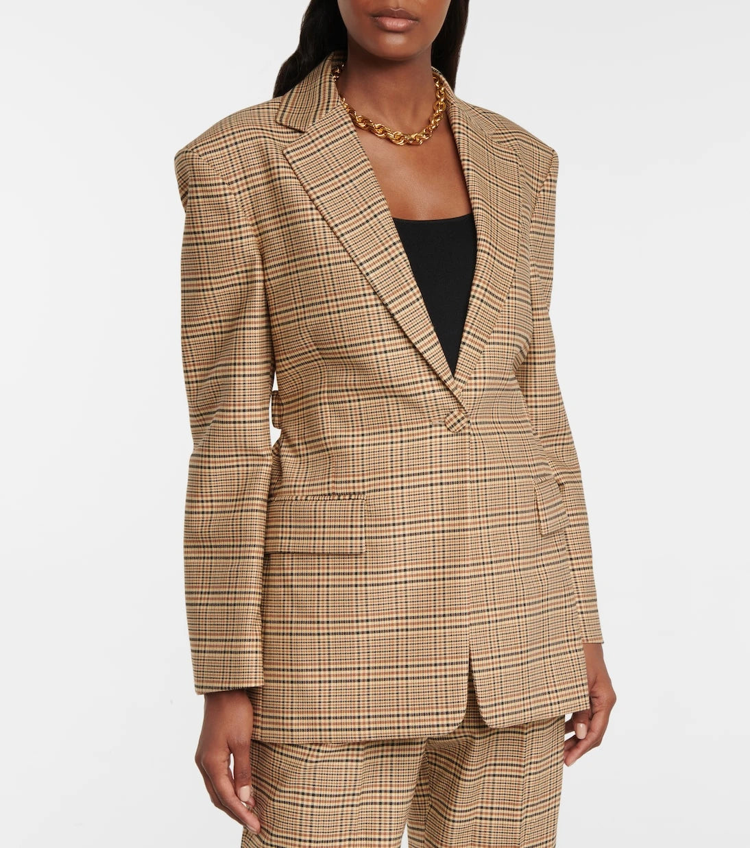 Altuzarra - MacGuffin checked wool and cotton-blend blazer