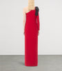 Valentino Red Silk One-Shoulder Gown