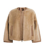 Max Mara Beige Shearling Jacket