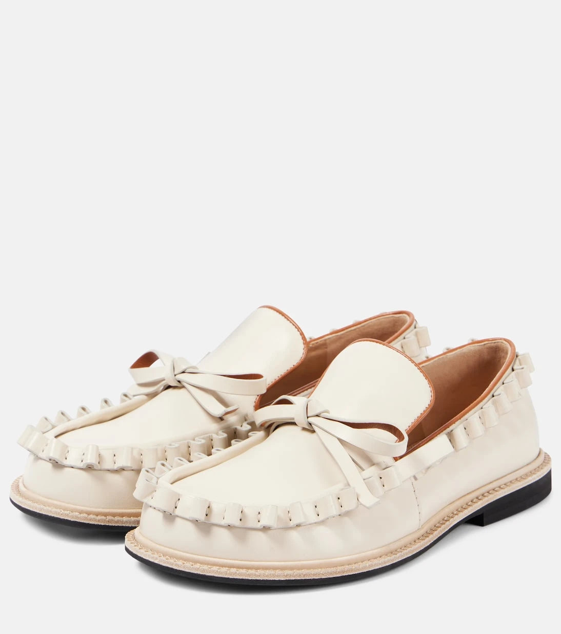 JW Anderson - Ruffled leather moccasins