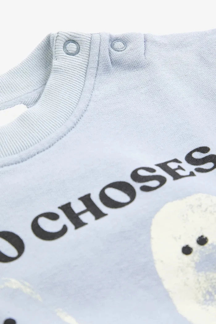 Bobo Choses Çocuklar için Pamuklu Oversize Sweatshirt Booty Ghosts